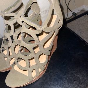 Olive Green/Brown Wedges